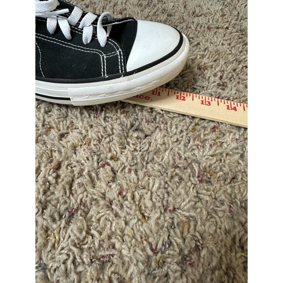 Converse One Star Black White Canvas Low Top Sneakers 10.5 Rubber Soles - Picture 8 of 9